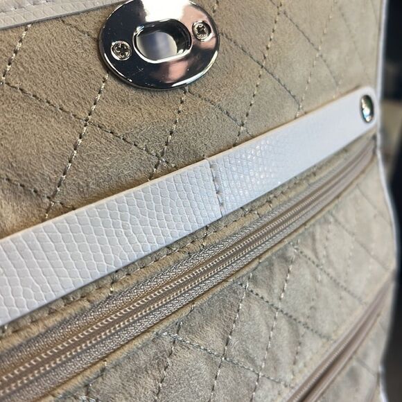 Jared WOLF London Travel Jewelry Roll Cream Leather storage box snakeskin - Picture 5 of 12